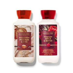 Bath & Body Works Lotion Set of 2 Marshmallow pumpkin latte Apple honey